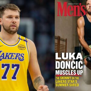 Luka Doncic prior to transformation (L) and after getting in shape (R)