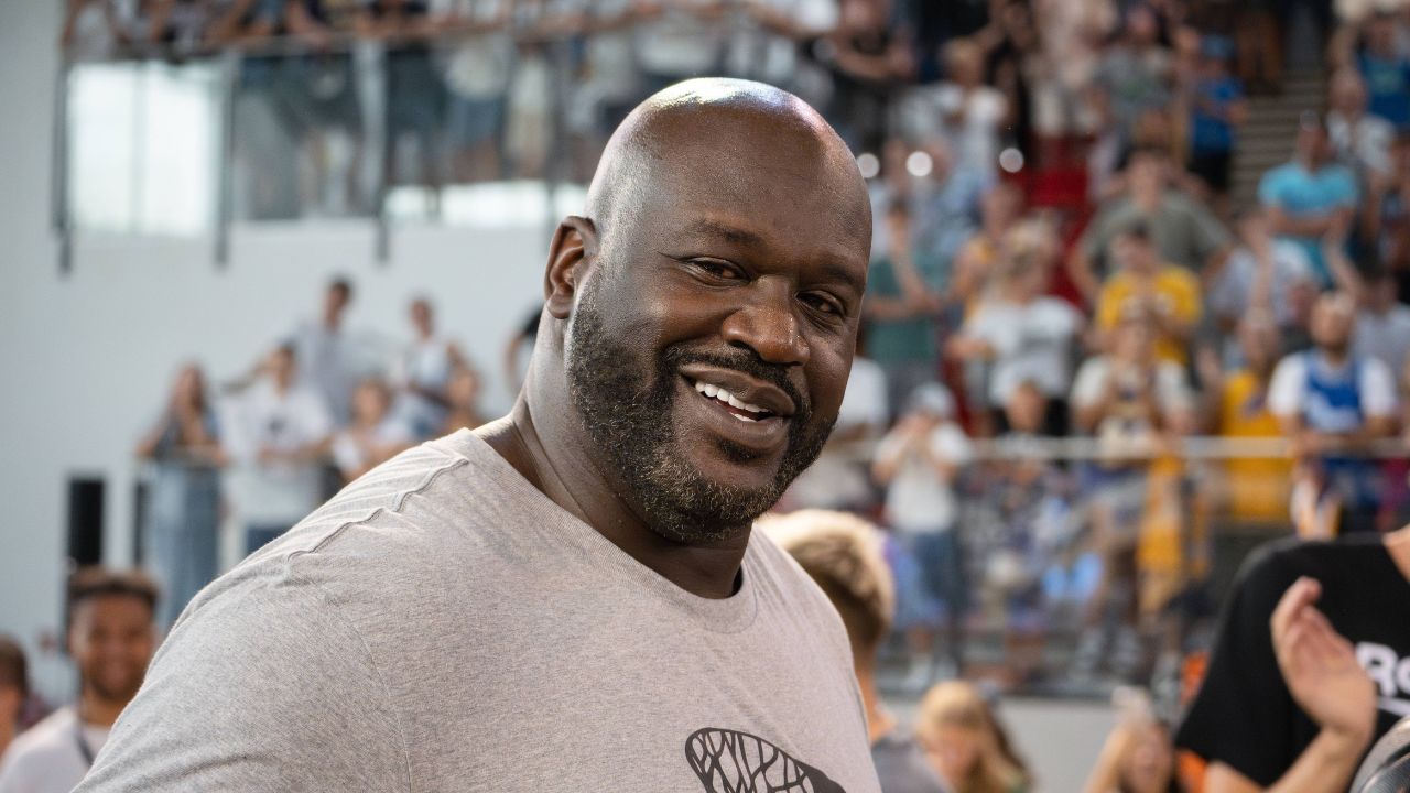 Shaquille O Neal attends the Hey, This is Shaq Basketball Tournament in Warsaw, Poland