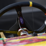 MADISON, IL - JUNE 05: The steering wheel sits on top of the Joey Logano (22) Team Penske NextGen Ford Mustang in victory lane at the conclusion of the NASCAR, Motorsport, USA Cup Series Inaugural Enjoy Illinois 300. (Photo by Michael Allio Icon Sportswire) AUTO: JUN 05 NASCAR Cup Series Enjoy Illinois 300 Presented by TicketSmarter Icon116220605159300