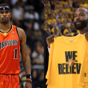 Stephen Jackson (L) and Baron Davis (R)