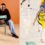 Aries Spears (L), Tyrese Haliburton (R)