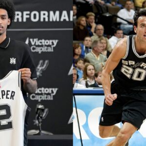 Dylan Harper (L) and Manu Ginobili (R)