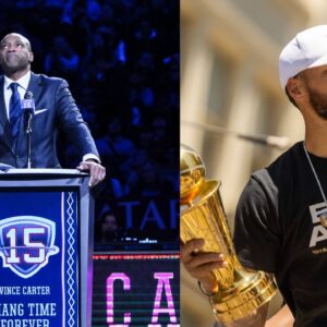 Vince Carter (L), Steph Curry (R)