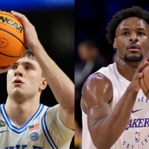 Cooper Flagg (L) and Bronny James (R)