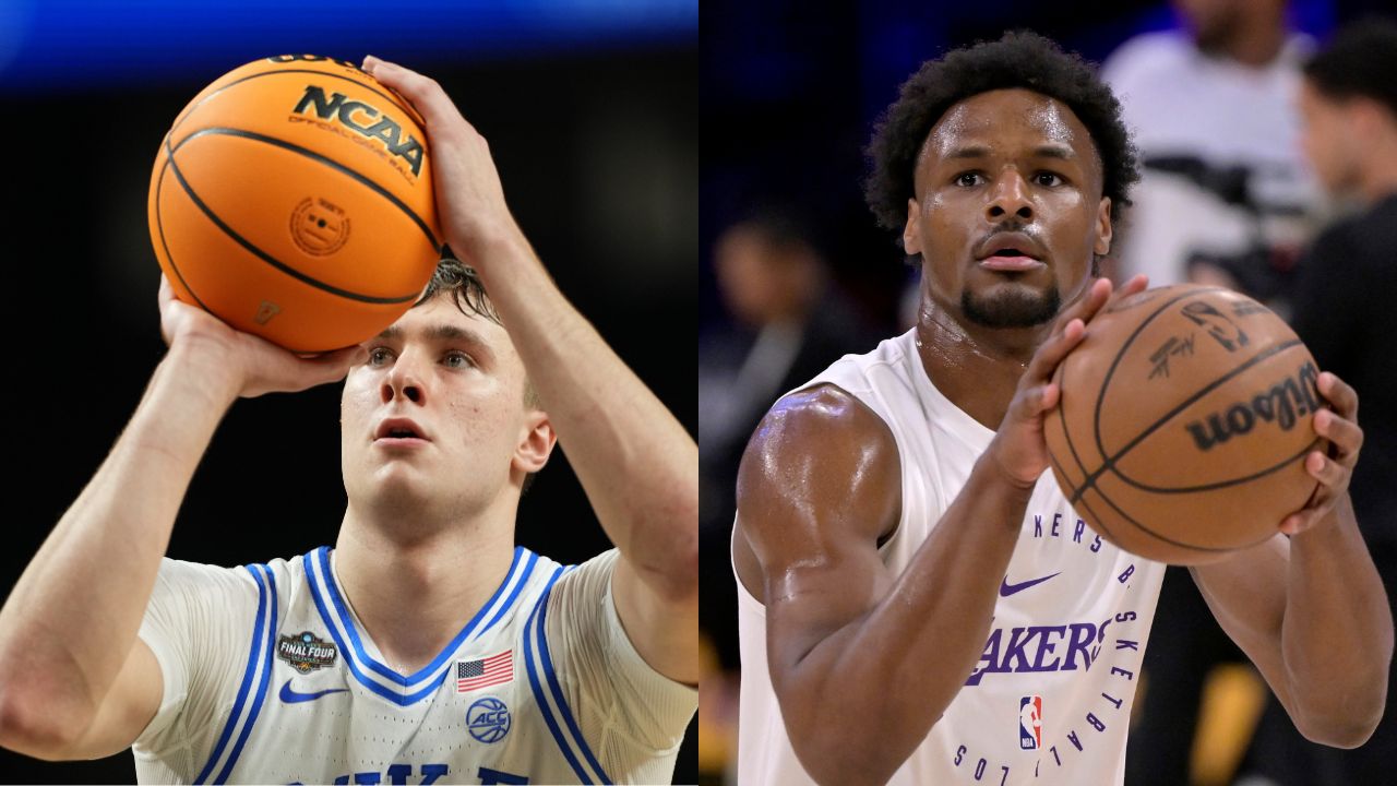 Cooper Flagg (L) and Bronny James (R)