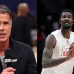 Rob Pelinka (L) and Deandre Ayton (R)