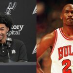 Dylan Harper (L) and Michael Jordan (R)