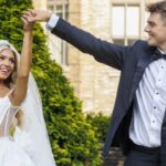 Nicolette Dellanno and Zach Wilson on their wedding day.