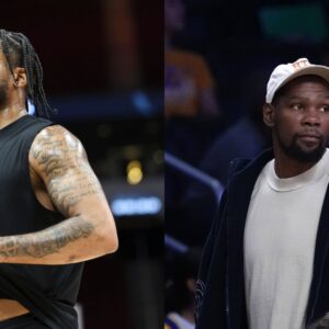 Cam Whitmore (L) and Kevin Durant (R)