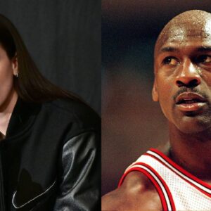 Caitlin Clark (L), Michael Jordan (R)
