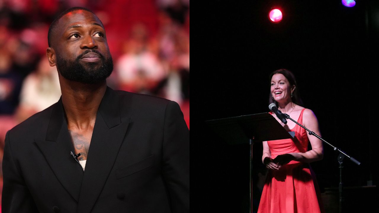 Dwyane Wade (L), Bellamy Young (R)