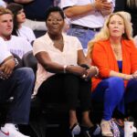 Wanda Pratt, the mother of Oklahoma City Thunder small forward Kevin Durant (not pictured), watches the game against the San Antonio Spurs during game six of the Western Conference finals of the 2012 NBA playoffs at Chesapeake Energy Arena. Oklahoma City won 107-99.