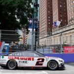 NASCAR Cup Series driver Austin Cindric (2) races along Grant Park during the Grant Park 220 of the Chicago Street Race at Chicago Street Course.