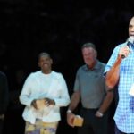 Phoenix Suns legend Charles Barkley greets fans during a Ring of Honor half time ceremony of the game against the Utah Jazz at Footprint Center.