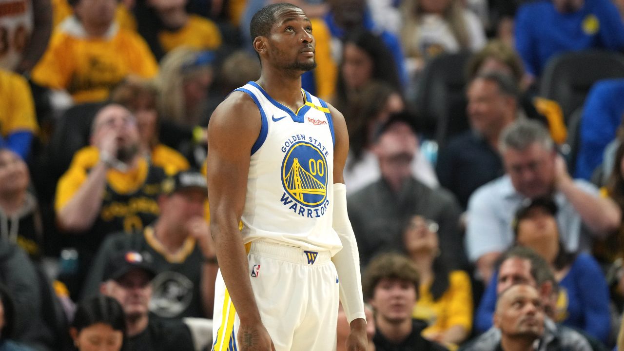 Golden State Warriors forward Jonathan Kuminga (00) during the second quarter of game three of first round for the 2024 NBA Playoffs against the Houston Rockets at Chase Center.