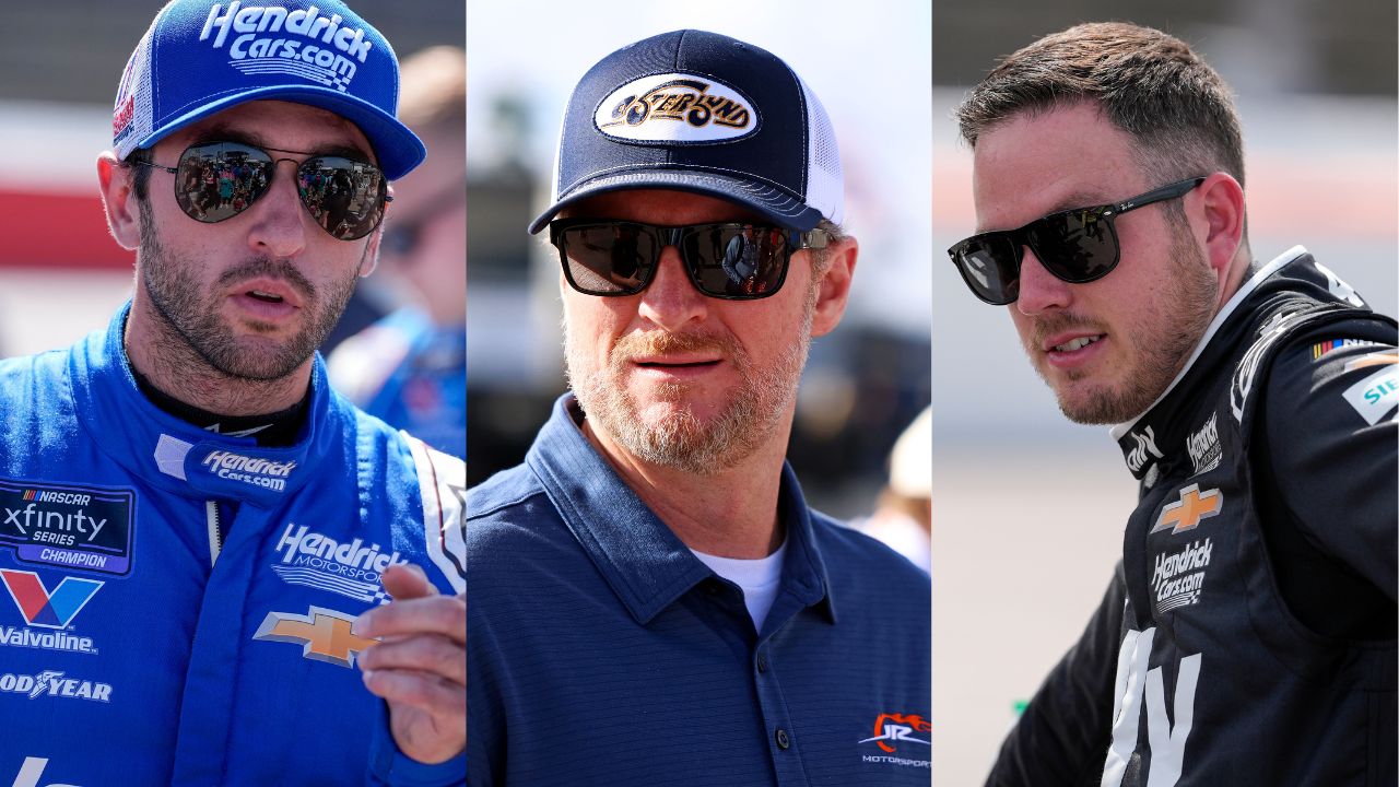 Chase Elliott, Dale Earnhardt Jr. and Alex Bowman