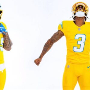 Los Angeles Chargers All-Gold Power Uniforms