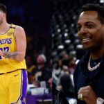 Luka Doncic (L), Paul Pierce (R)