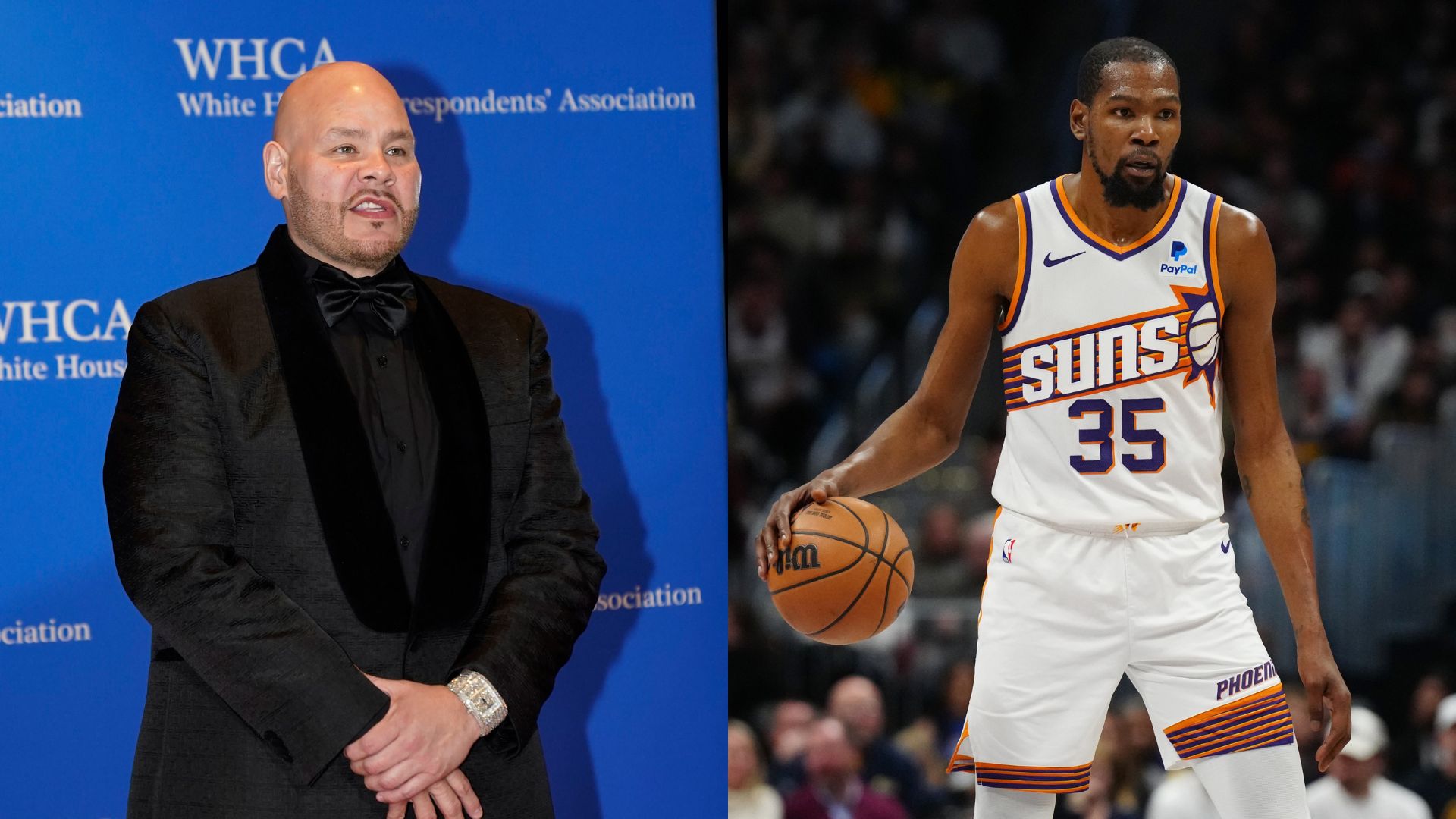 Fat Joe (L) and Kevin Durant (R)