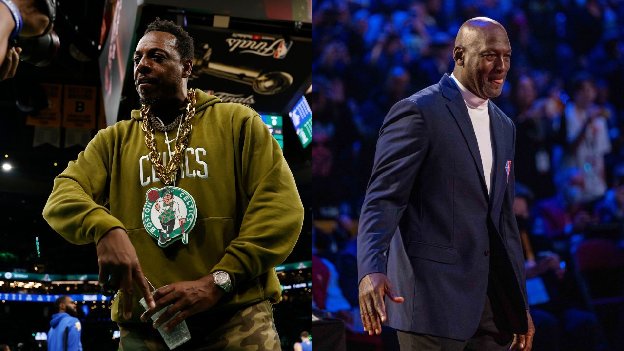 Paul Pierce (L), Michael Jordan (R)