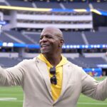 Actor and former Los Angeles Rams player Terry Crews takes in the field prior to the game against the San Francisco 49ers at SoFi Stadium.