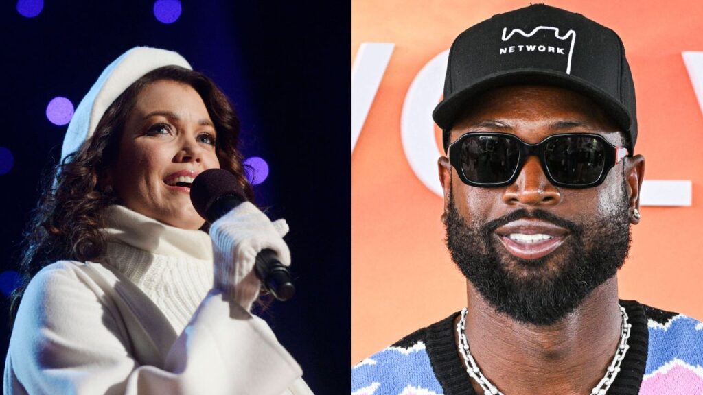 Bellamy Young (L), Dwyane Wade (R)