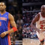 Tracy McGrady (L) and Michael Jordan (R)