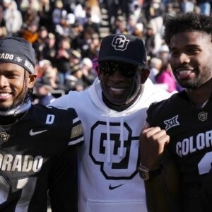 Shilo Sanders, Deion Sanders, Shedeur Sanders and Deion Sanders Jr.