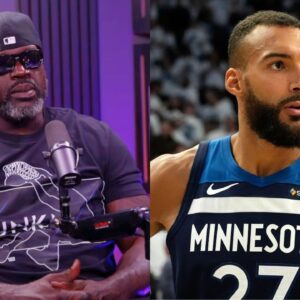 Shaquille O'Neal (L) and Rudy Gobert (R)