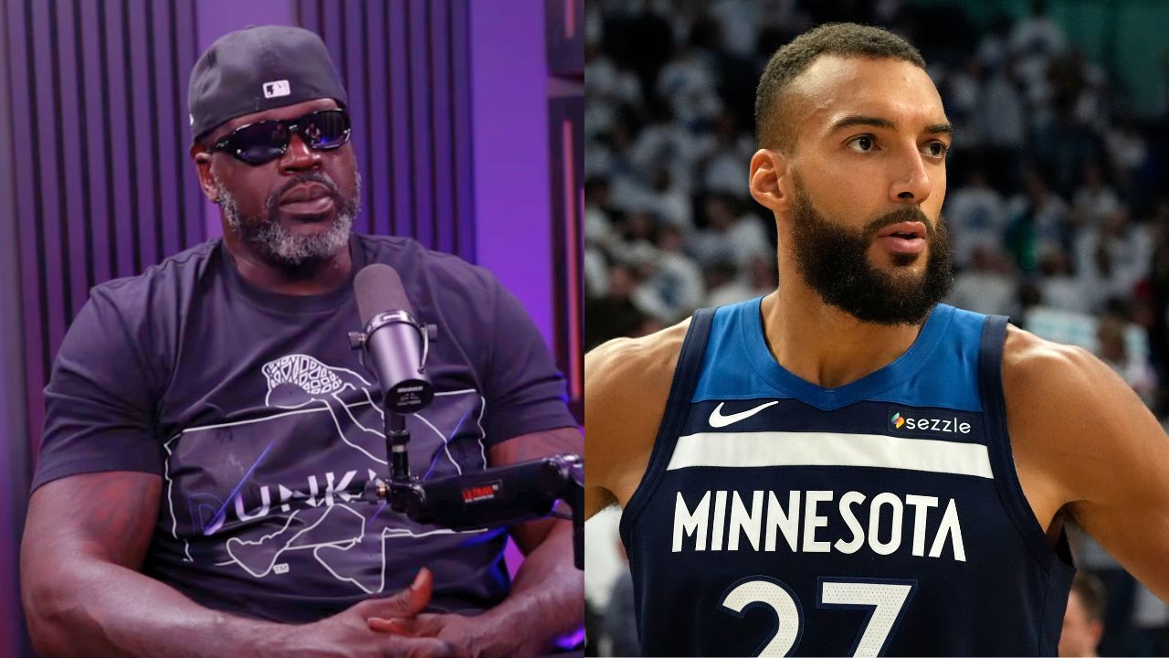 Shaquille O'Neal (L) and Rudy Gobert (R)