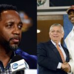 Tracy McGrady, David Stern and LeBron James