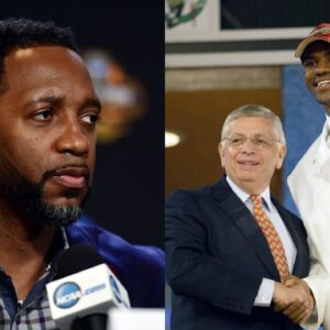 Tracy McGrady, David Stern and LeBron James