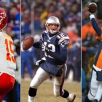Patrick Mahomes, Tom Brady and Peyton Manning