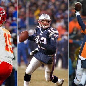 Patrick Mahomes, Tom Brady and Peyton Manning