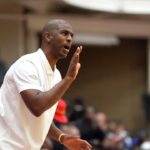 NBA star Chris Paul helps coach Team CP3 during the Team Why Not and Team CP3 game at the Nike EYBL Peach Jam at Riverview Park Activity Center. Team Why Not won 66-63.