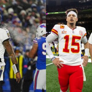 Baltimore Ravens QB Lamar Jackson and Kansas City Chiefs QB Patrick Mahomes