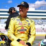 NASCAR Cup Series driver Joey Logano (22) during qualifying for the Pennzoil 400 at Las Vegas Motor Speedway.