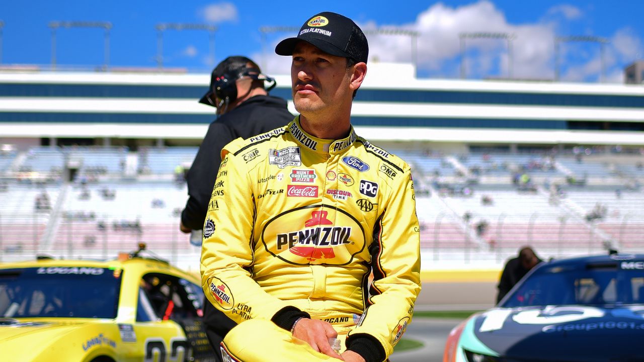 NASCAR Cup Series driver Joey Logano (22) during qualifying for the Pennzoil 400 at Las Vegas Motor Speedway.