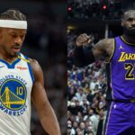 Jimmy Butler (L) and LeBron James (R)