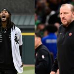 Derrick Rose (L), Tim Thibodeau (R)