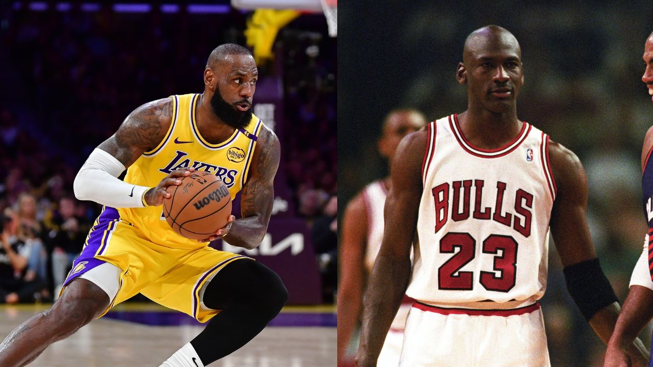 LeBron James (L), Michael Jordan (R)