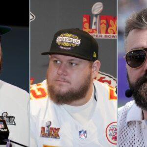 Travis Kelce, Creed Humphrey and Jason Kelce