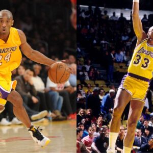 Kobe Bryant (L), Kareem Abdul-Jabbar (R)