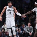 Giannis Antetokounmpo and Bobby Portis