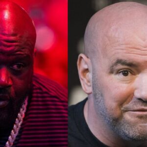 Shaquille O'Neal (L), Dana White (R)