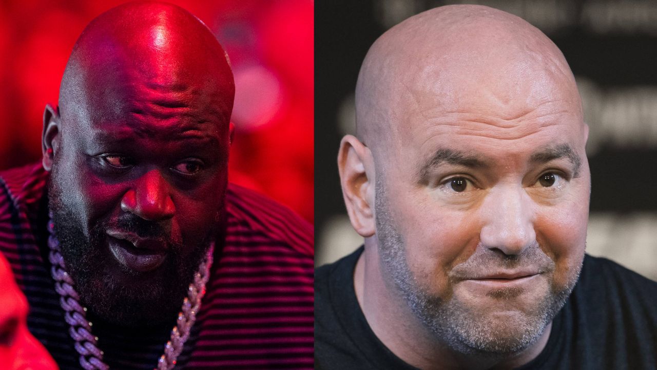 Shaquille O'Neal (L), Dana White (R)