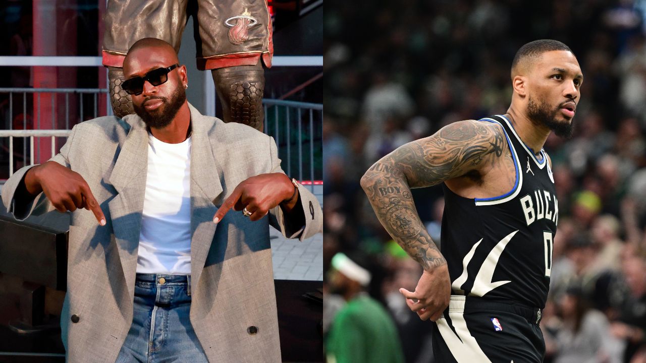 Dwyane Wade (L), Damian Lillard (R)