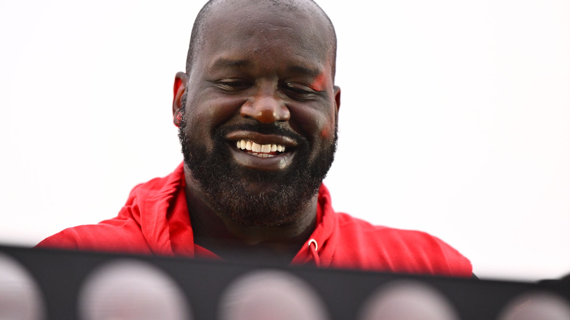 Jul 1, 2023; Philadelphia, Pennsylvania, USA; Shaquille O'Neal performs as DJ Diesel after the game between the Washington Nationals and Philadelphia Phillies at Citizens Bank Park.
