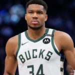 Mar 30, 2025; Milwaukee, Wisconsin, USA; Milwaukee Bucks forward Giannis Antetokounmpo (34) during the game against the Atlanta Hawks at Fiserv Forum.