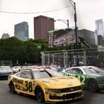 NASCAR Cup Series driver Zane Smith (38) drives during the Grant Park 165 at Chicago Street Race.